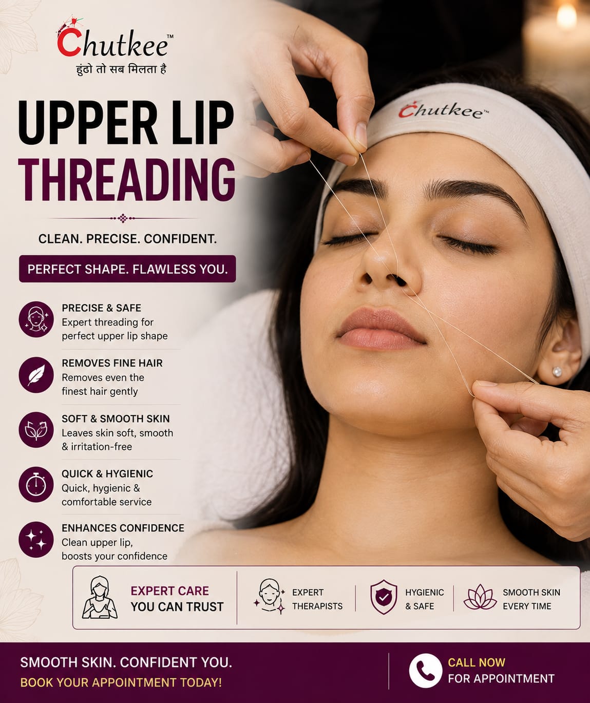 Upper Lip Threading