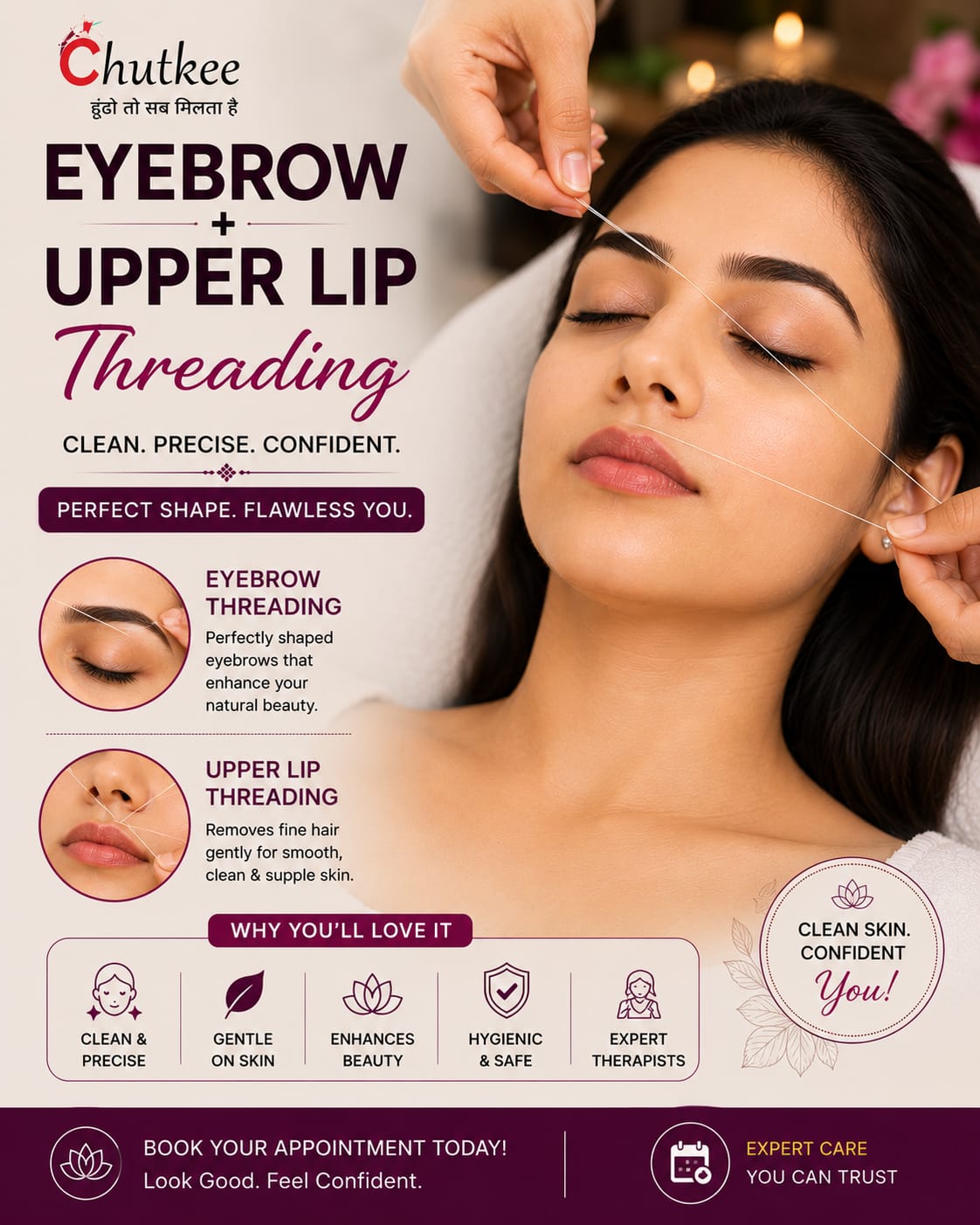 Eyebrow + Upper Lip
