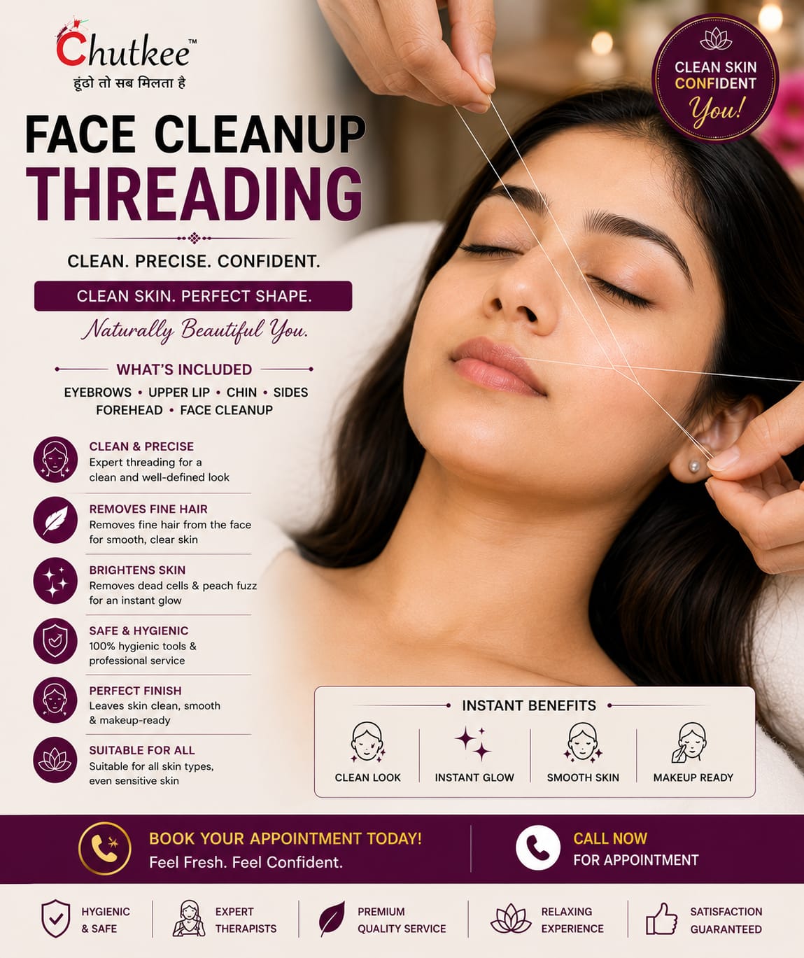 Face Cleanup + Threading