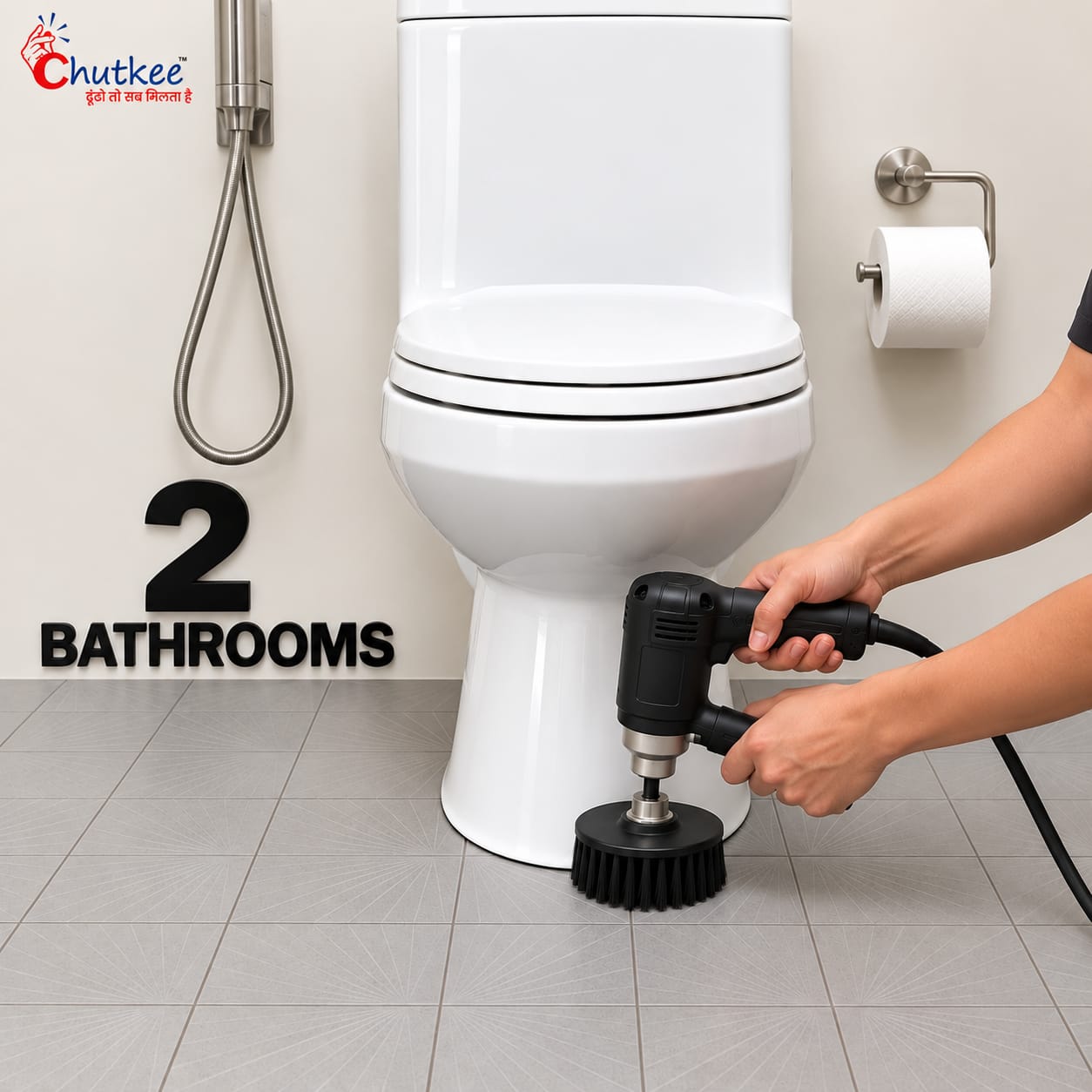 Intense Bathroom Cleaning – 2 Bathrooms