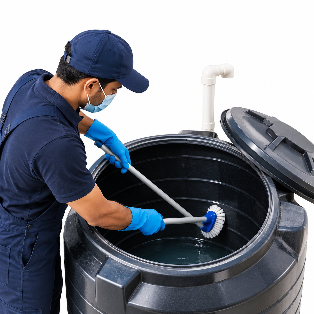 Overhead Water Tank Cleaning
