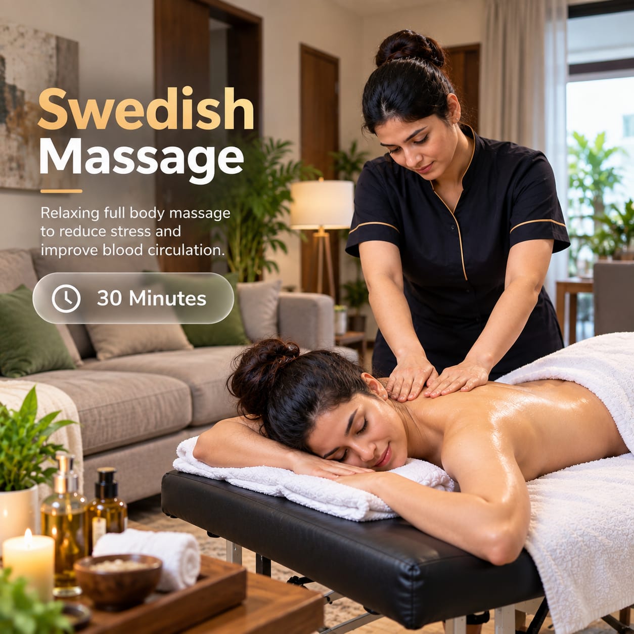 Swedish Massage – 30 Minutes